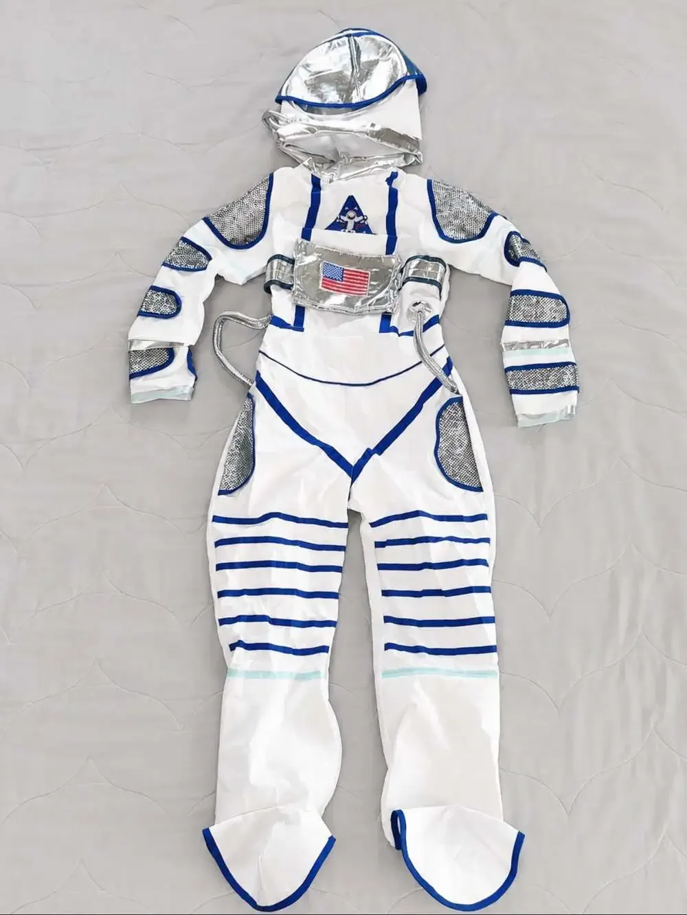 Teetot & Co Astronaut Space Suit Costume Kids 7-8 Helmet NASA Space Halloween
